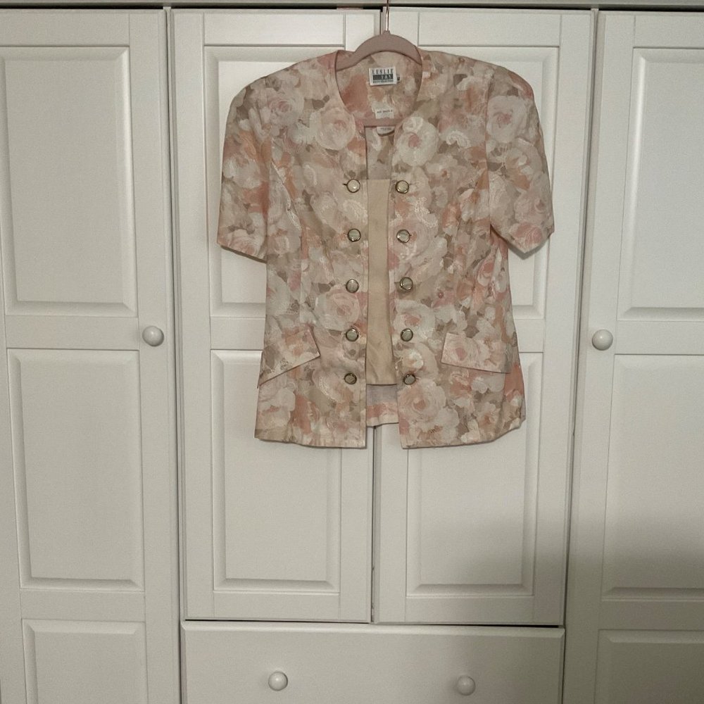 Vintage 1970 Leslie Faye Petite Collections Floral Jacket Size‎ 16 - Picture 7 of 11